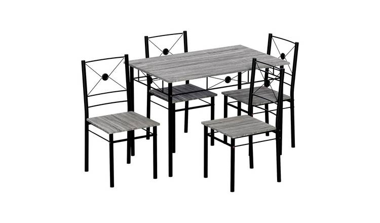 Vida Designs Roslyn 4 Seater Dining Set - Grey