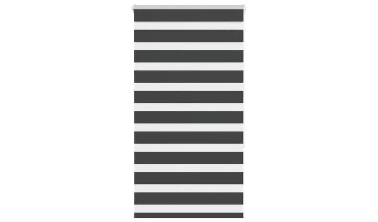 Walplus Polyester Zebra Roller Blind - Black - 90 x 150 cm