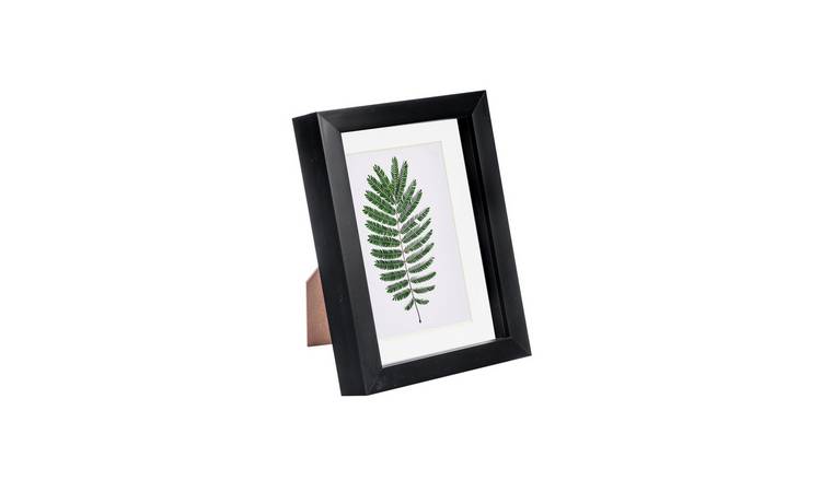 Nicola Spring 3D Box Photo Frame - 5 x 7" with Mount - Black/White