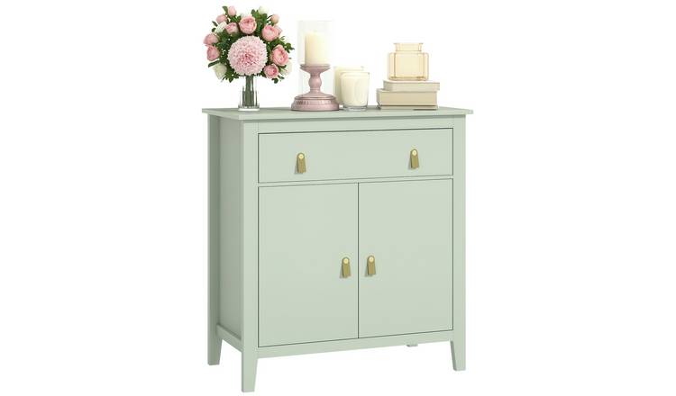 HOMCOM Modern Adjustable Sideboard with PU pulls - Green