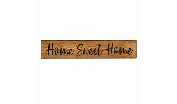 Peak Heritage Engraved Wooden Sign - L60cm - Home Sweet Home