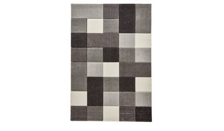 Mega Flooring Grey Handmade Geometric Rug - 120 x 170cm