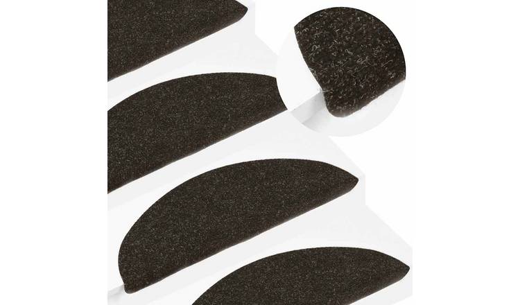 Walplus Pack of 20 Self-Adhesive Stair Mats - Anthracite - 56 x 17 cm