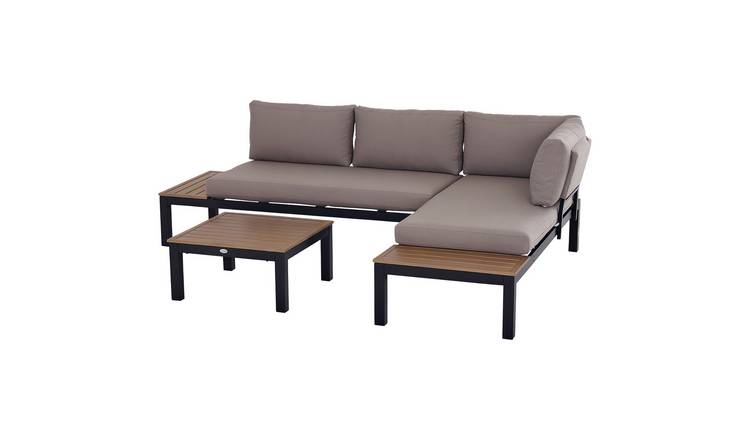 Outsunny Aluminium Garden Furniture Set - Yellow and Grey
