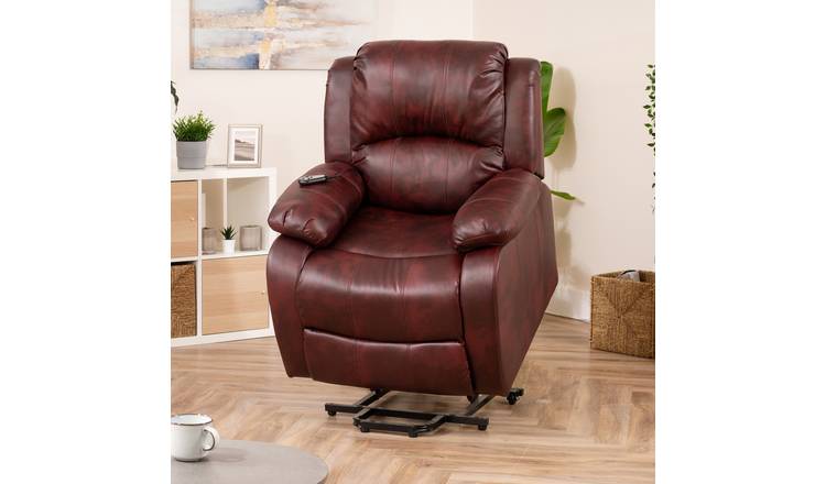 Artemis Home Northfield Dual Massage Heat Electric Mobility Recliner - Burgundy