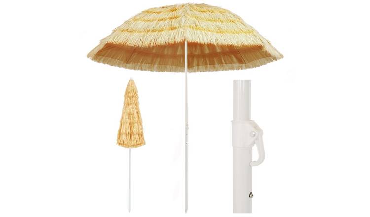 Walplus Beach Parasol - Natural - dia 210 cm