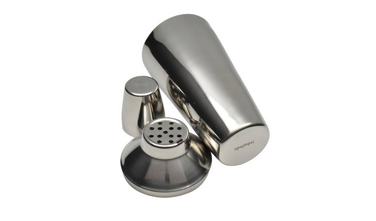 Rink Drink 3 Piece Manhattan Cocktail Shaker Set - Silver