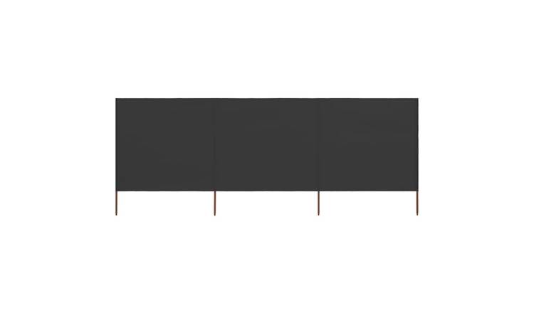Walplus 3-Panel Non-Woven Fabric Wind Screen - Anthraicte - 400 x 160 cm