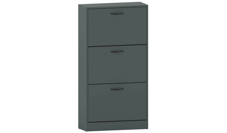 Vida Designs 3 Drawer Shoe Cabinet - Green