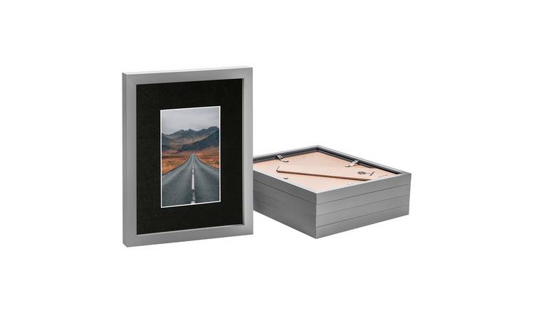 Nicola Spring Photo Frames - 8" x 10" with Mount - Set of 5 - Grey