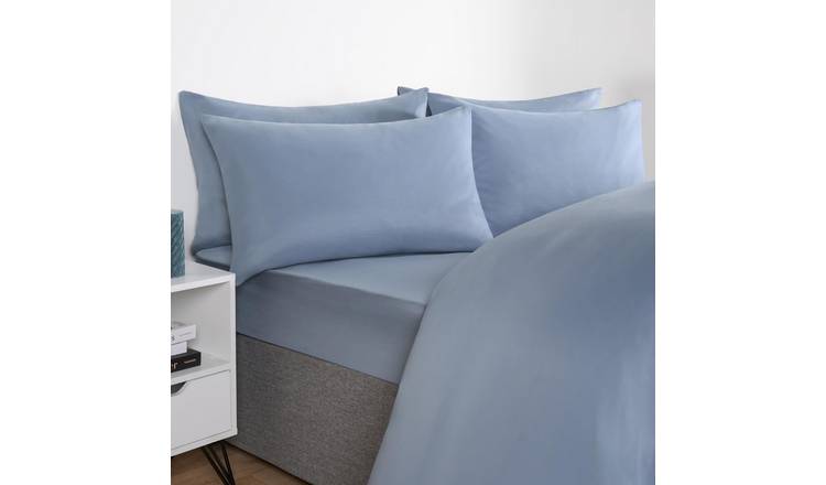 OHS 2 Pack Plain Dyed Housewife Pillowcases - Blue