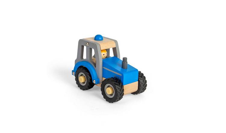 Bigjigs Toys Tractor Blue - 12 Months +