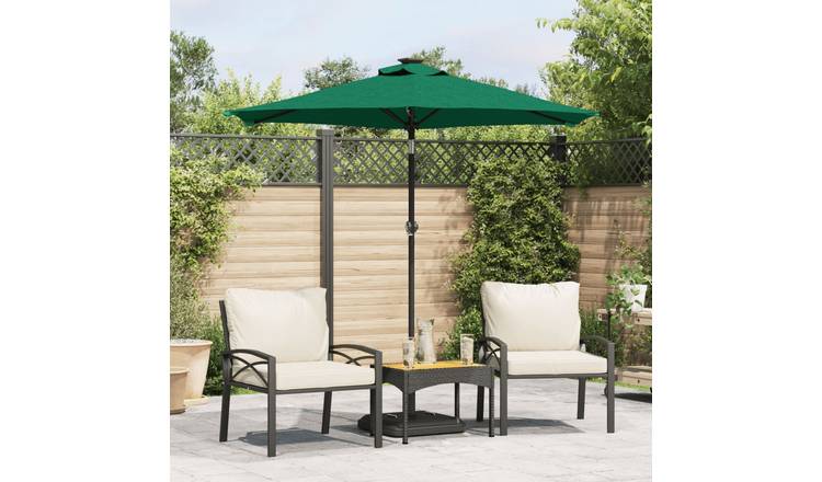 Walplus Polyester Garden Parasol - Green - 225 x 225 x 212 cm