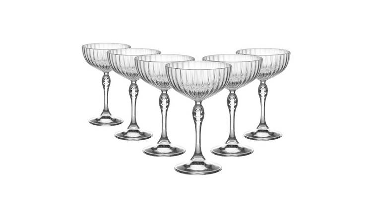 Bormioli Rocco America '20s Champagne Saucers - 230ml - Clear - Pack of 6