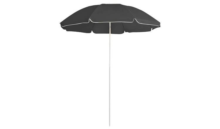 Walplus Polyester Garden Parasol - Anthracite - 176.5 x 200 cm