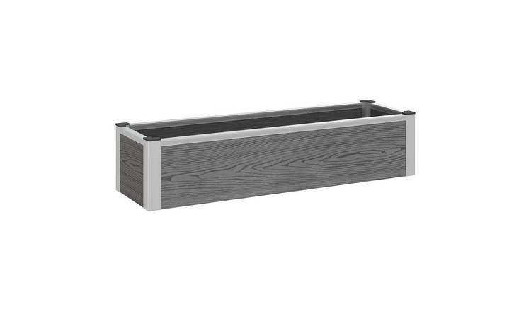 Walplus WPC Raised Garden Bed - Grey - 100 x 30 x 22 cm