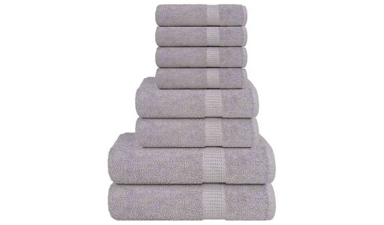 Walplus FROGN Pack of 8 Cotton Towel Set FROGN 360 Gsm - Grey