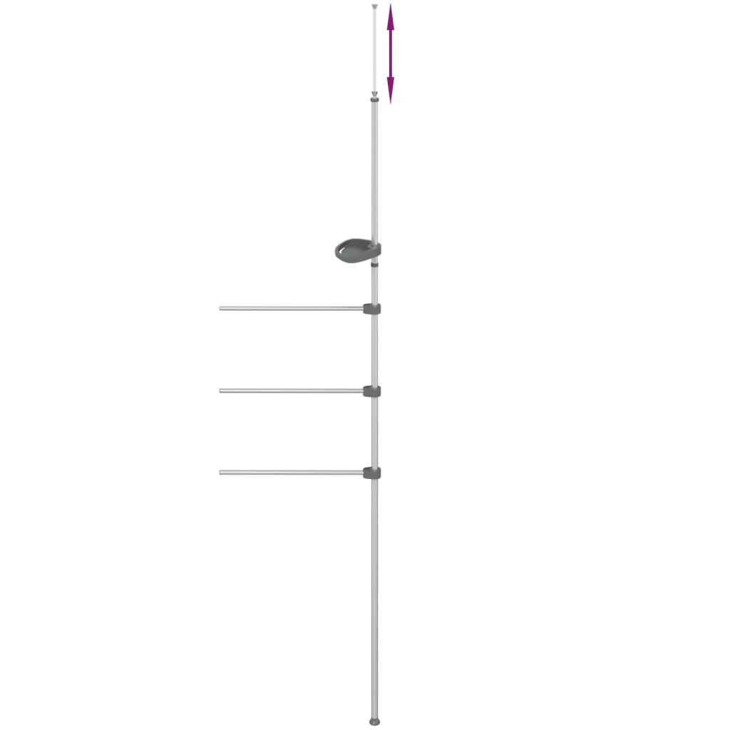 Walplus Aluminium Towel Rail - Silver - 47 x 280 cm - Image 5