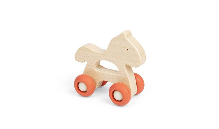 Bigjigs Toys Mini Animal Push Alongs Rabbit - 12 Months +