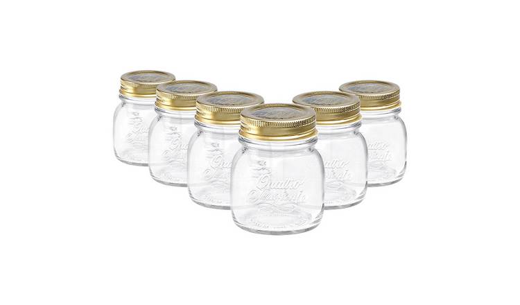 Bormioli Rocco Quattro Stagioni Glass Storage Jars - Pack of 6