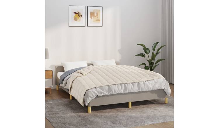 Walplus 10 kg Cotton Weighted Blanket - Light Cream - 140 x 200 cm