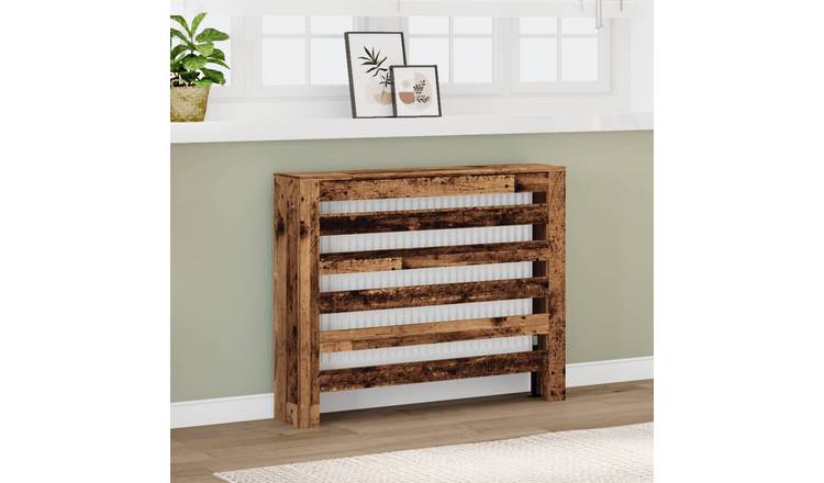 Walplus Engineered Wood Radiator Cover - Old Wood - 104 x 20 x 82 cm