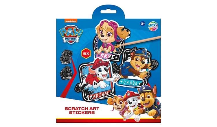 Totum Paw Patrol Scratch Art Stickers Craft Set - Age 3+