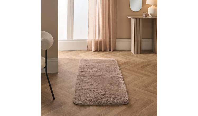 OHS Soft Fluffy Fleece Rug Runner - 60 x 150cm - Natural