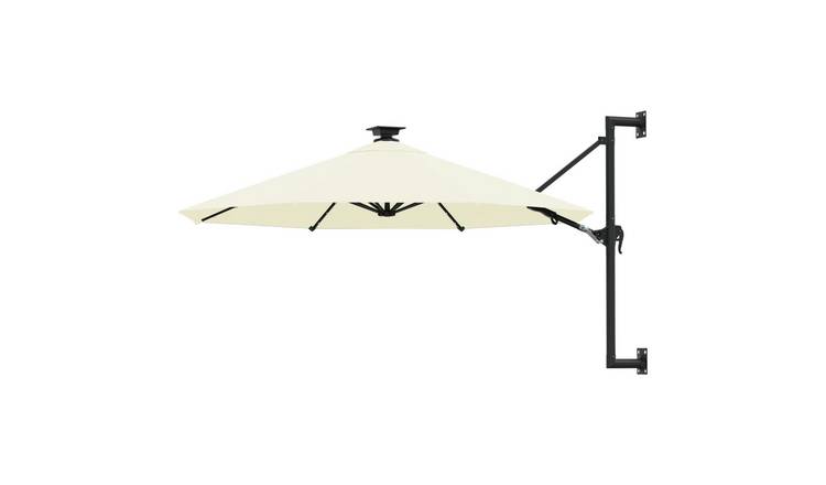 Walplus Polyester Garden Parasol - Sand - 300 x 131 cm