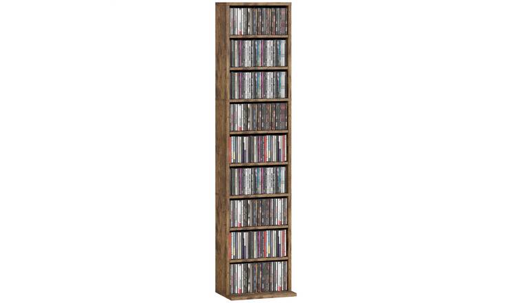 HOMCOM 9 Tier Adjustable Shelf - Rustic Brown