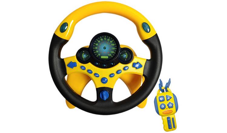 deAO Steering Wheel Toy Light And Music - Yellow