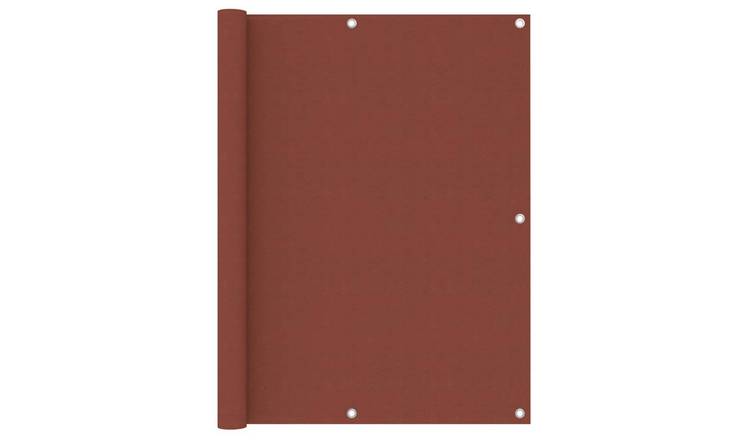 Walplus Polyester Oxford Balcony Screen - Terracotta - 120 x 400 cm