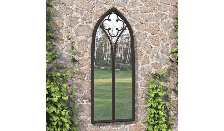 Walplus Iron Garden Mirror 3.5 cm Thick - Black - 100 x 45 cm