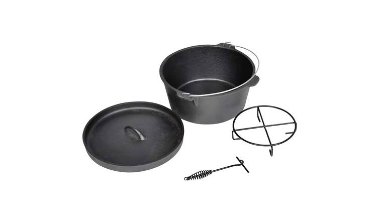 Walplus Dutch Oven Cooking Pot - Black