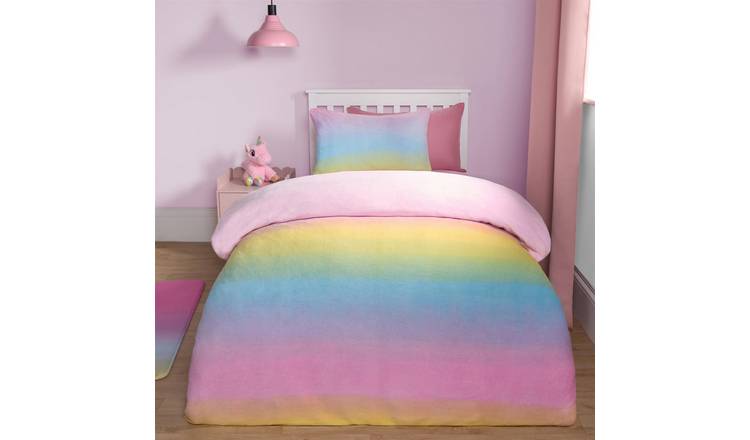 OHS Ombre Fleece Duvet Cover Set Multi - Double