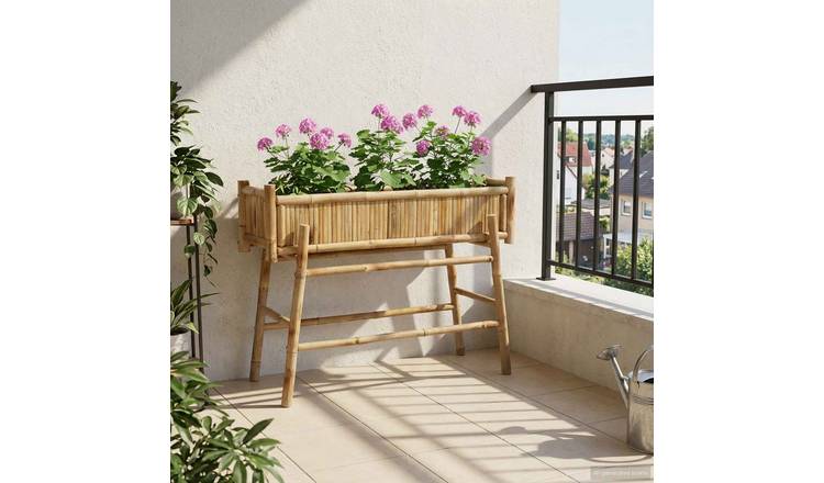 Walplus Bamboo Garden Planter - Natural - 100 x 38 x 74 cm