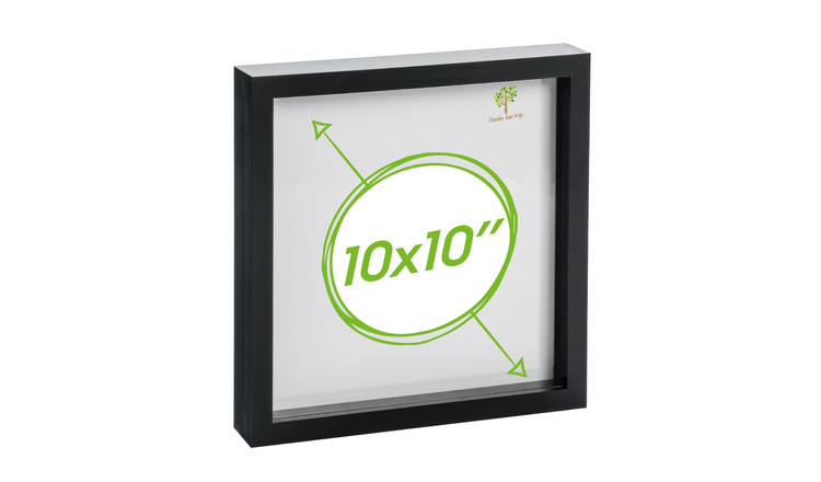 Nicola Spring 3D Box Photo Frame - 10 x 10" - Black