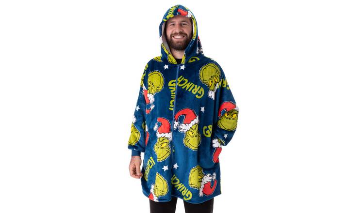 The Grinch Adult Unisex Zip Through Blanket Hoodie - Multicoloured