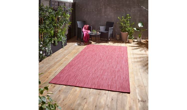 Mega Flooring Red Modern Plain Rug - 120 x 170cm