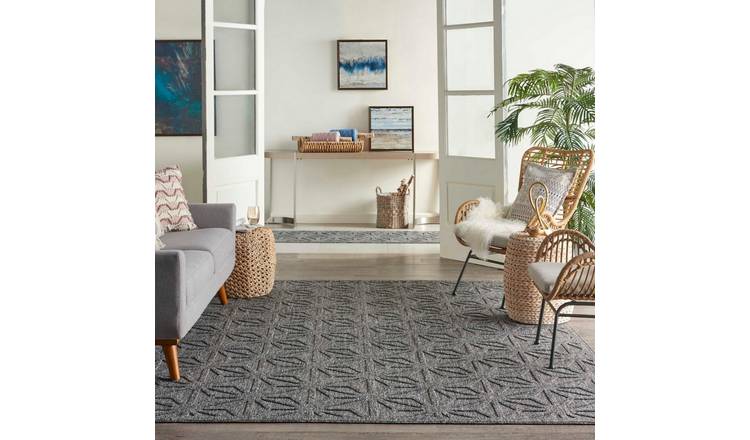 Mega Flooring Grey Modern Abstract Rug - 122 x 183cm