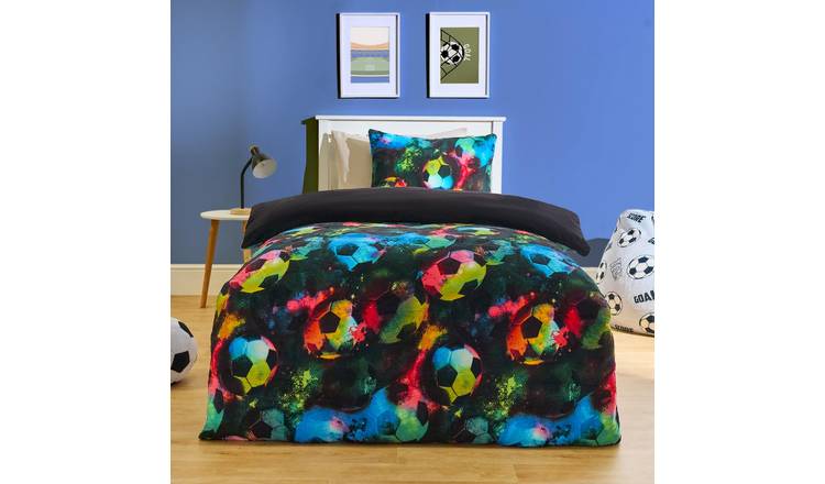 OHS Kids Football Fleece Reversible Bedding Set Multi - Single