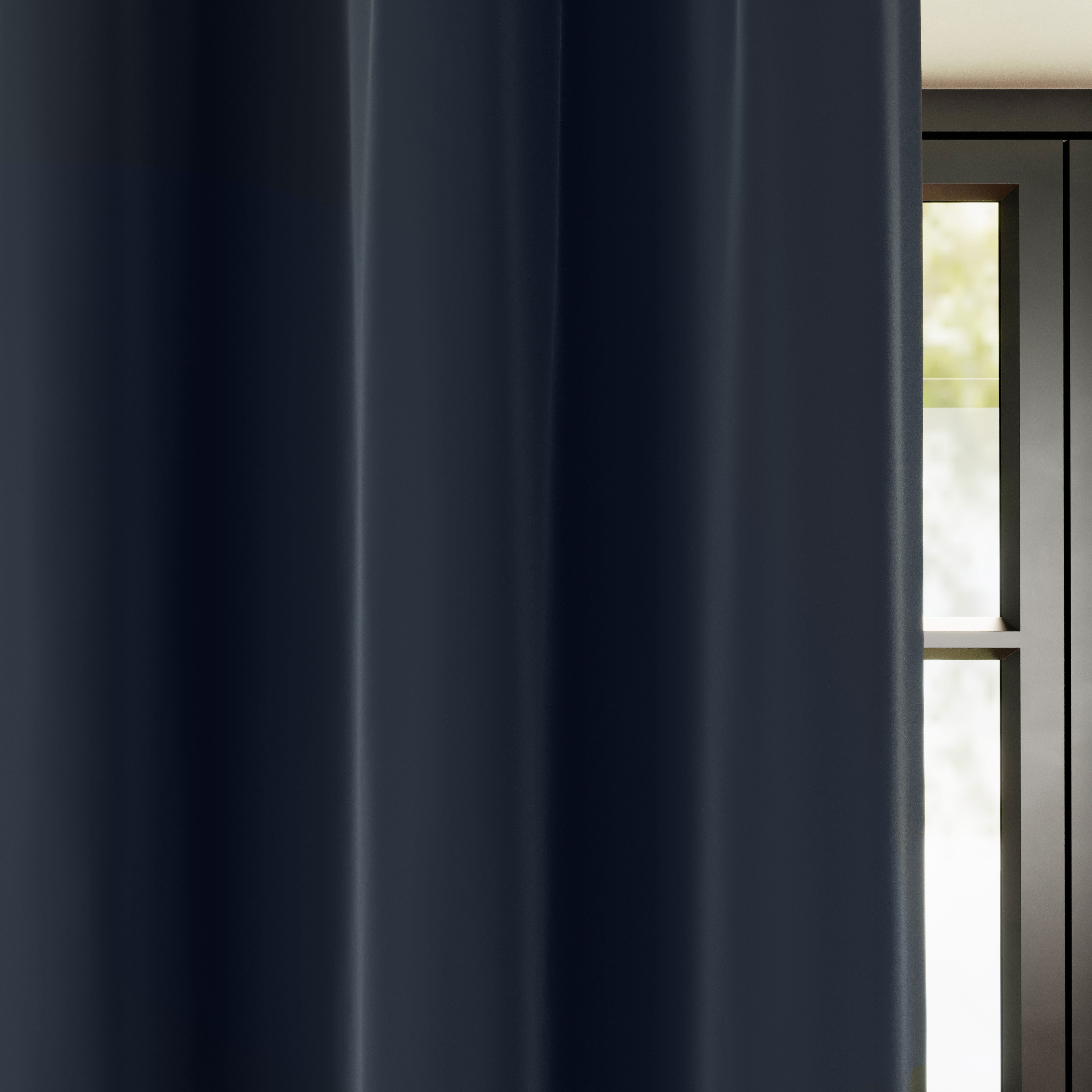 Enhanced Living Nightfall Eyelet Thermal Curtains - 117 x 137cm - Navy - Image 4