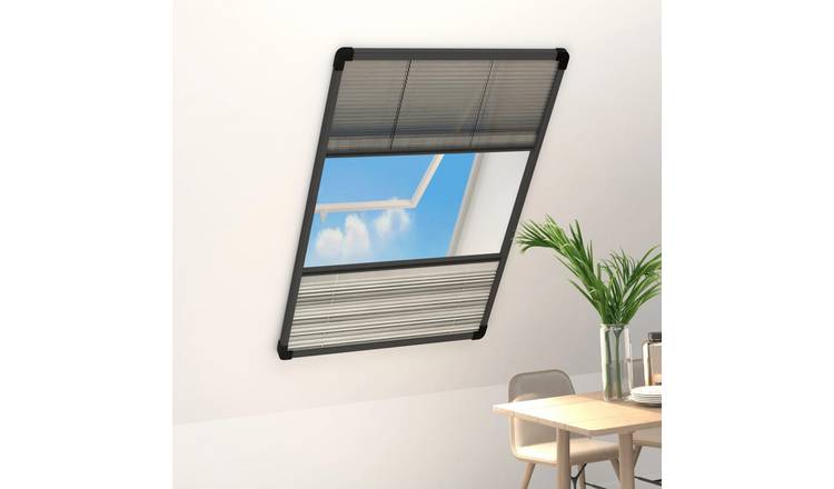 Walplus Plisse Insect Screen - Anthracite - 80 x 160 cm