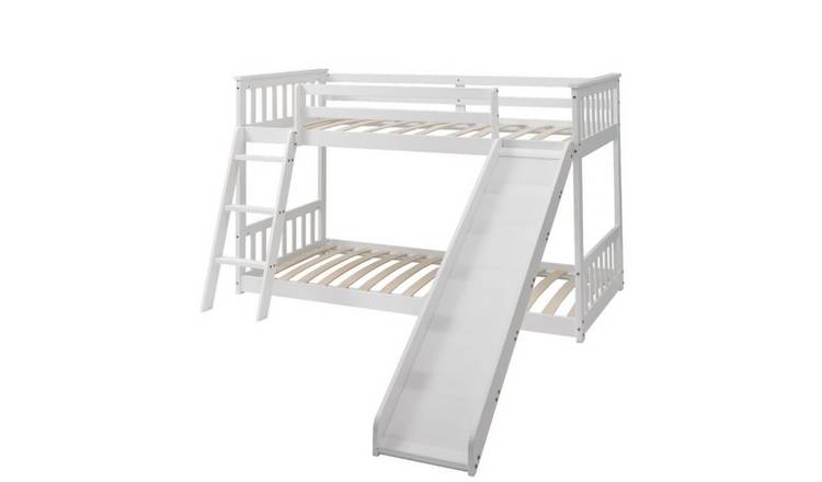 Noa & Nani Tuva Low Cabin Bed With Slide & Fairies Tent Package - White