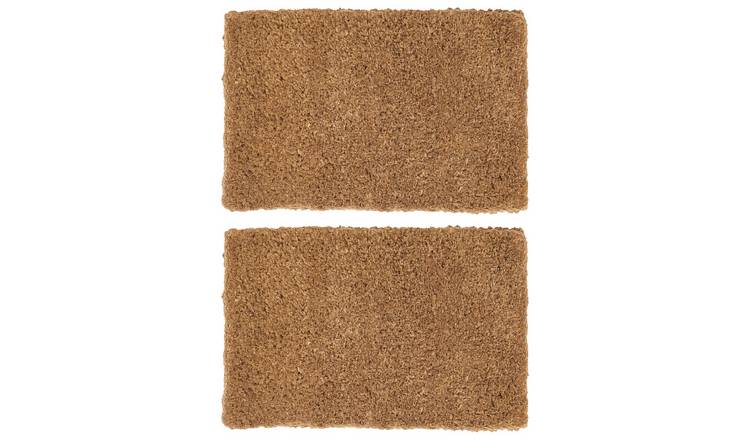 Nicola Spring Premium Handmade Coir Door Mats - Pack of 2