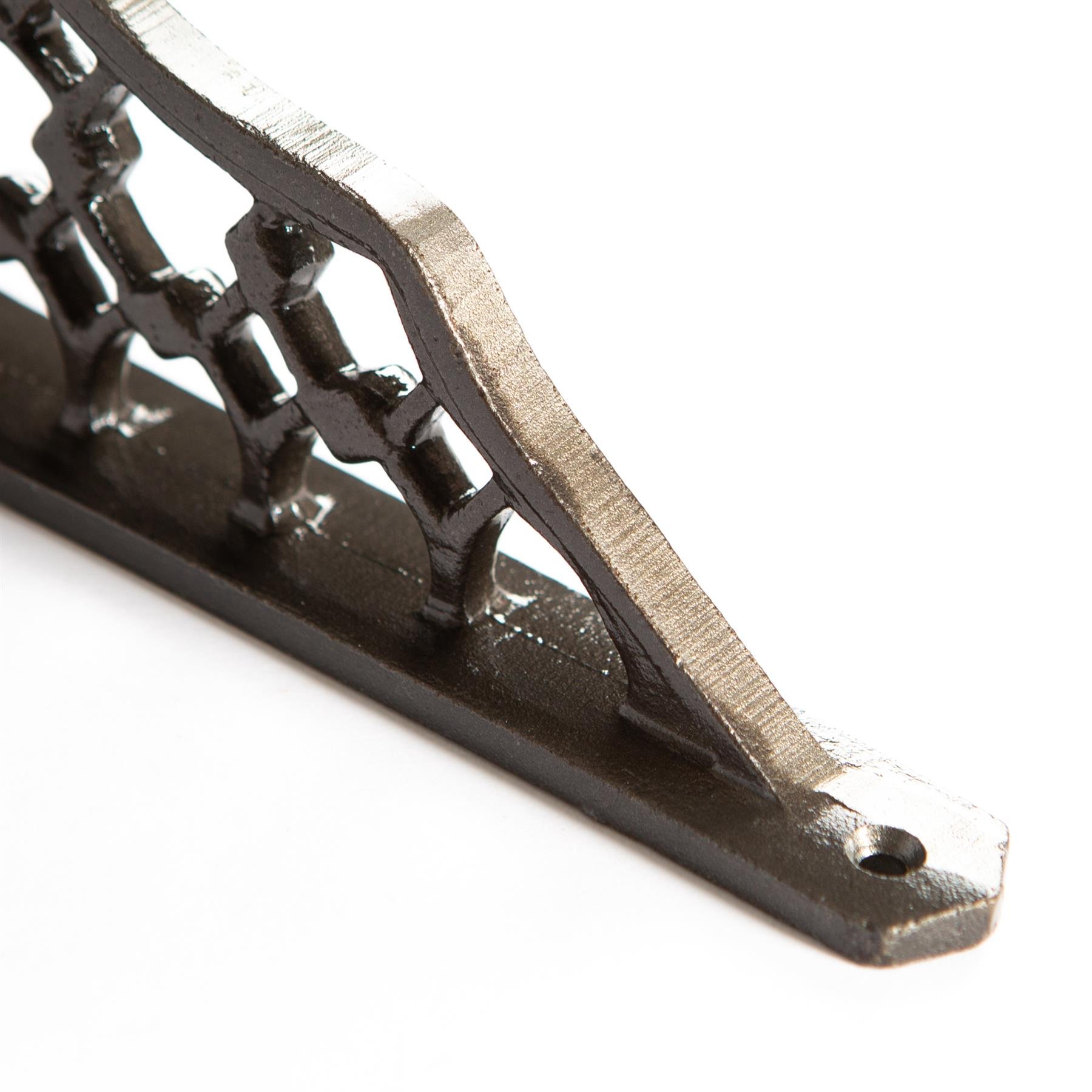 Hammer & Tongs Honeycomb Iron Shelf Bracket - Grey - Image 2