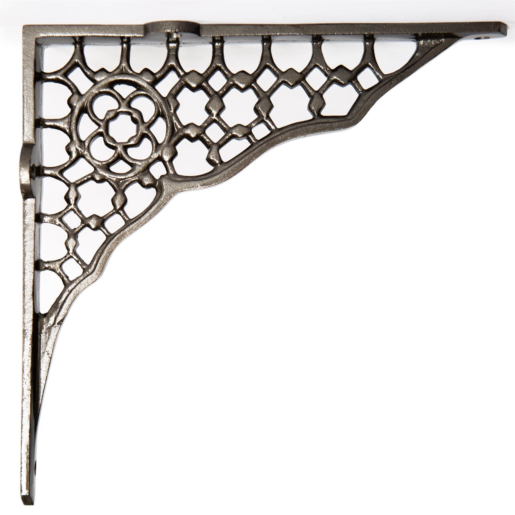 Hammer & Tongs Honeycomb Iron Shelf Bracket - Grey - Image 3