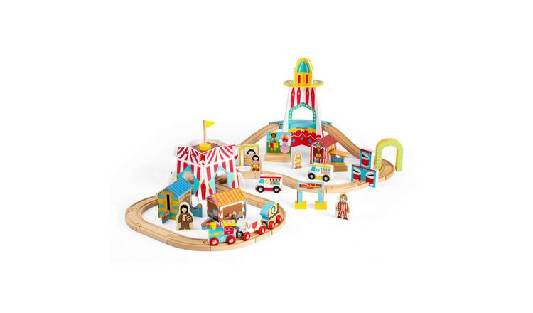 Bigjigs Rail Fun Fair Train Set - 3 Years +