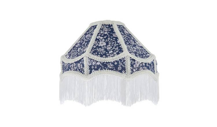 Happy Homewares Victorian Empire in Navy Blue Cotton Lampshade - 30cm