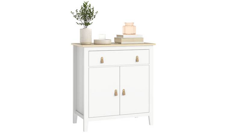 HOMCOM Modern Adjustable Sideboard with PU pulls - White